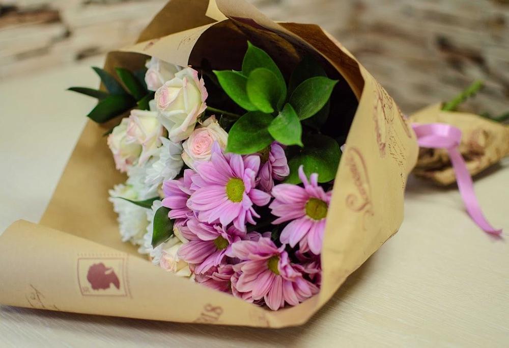 Букет цветов из: Розы и Хризантемы в Заводском