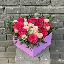 Цветочная композиция из Розы в коробке в Заводском
