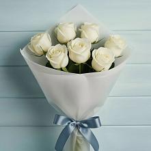 Букет 7 Белых роз Эдлесс Лав в Заводском