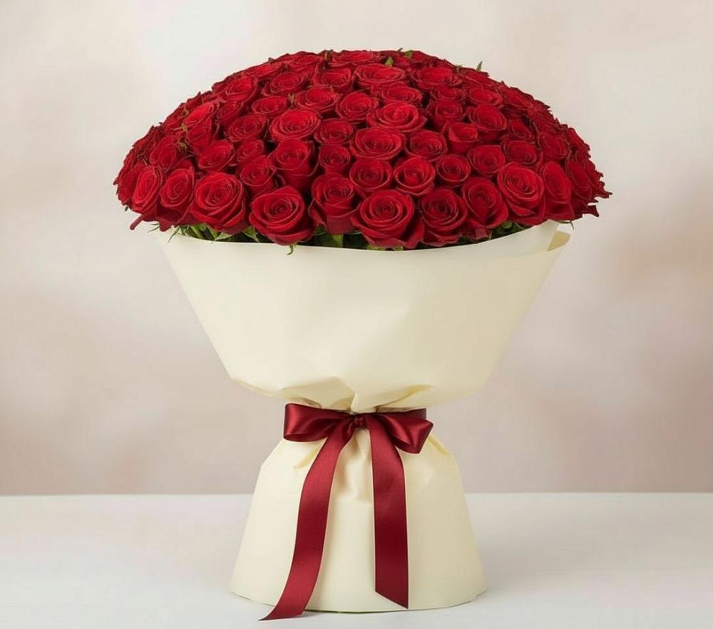 Букет 101 Красная роза Милано в Заводском