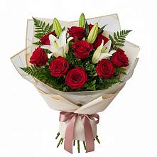 Букет цветов из:  Лилии и Розы в Заводском