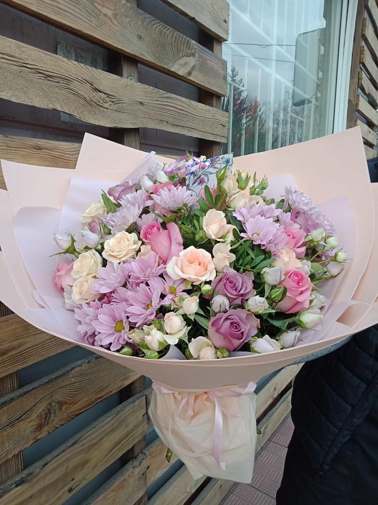 Букет цветов из: Розы и Хризантемы в Заводском