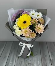 Букет цветов из:  Розы, Герберы и Хризантемы в Заводском