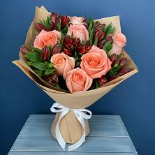 Букет цветов из:  Розы и Альстромерии в Заводском