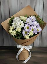 Букет цветов из:  Хризантемы и Розы в Заводском