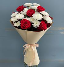 Букет цветов из:  Розы и Хризантемы в Заводском