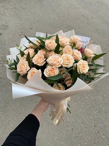 Букет Кремовые розы Латте в Заводском