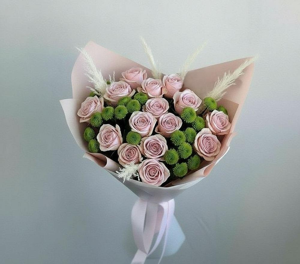 Букет цветов из: Розы и Хризантемы в Заводском