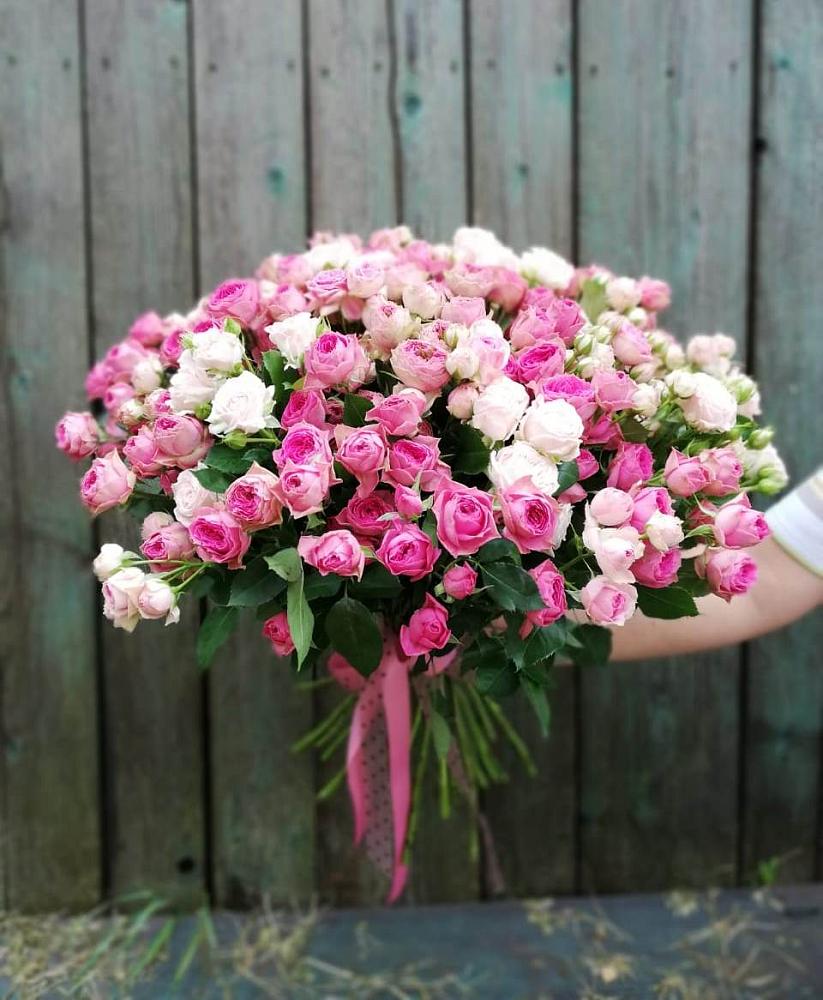 Букет Розовые кустовые розы Натали и Лав Лидия в Заводском