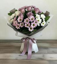 Букет цветов из:  Хризантемы и Розы в Заводском