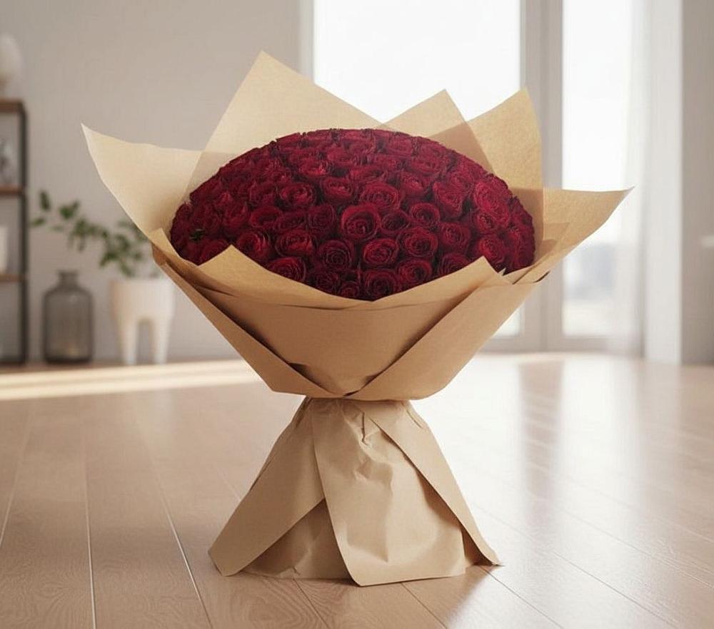 Букет 101 Красная роза в Заводском