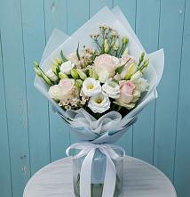 Букет цветов из:  Розы и Лизиантусы в Заводском