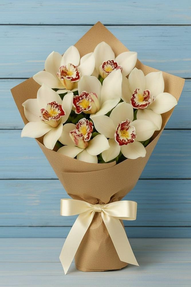 Букет цветов из: Орхидеи и Розы в Заводском